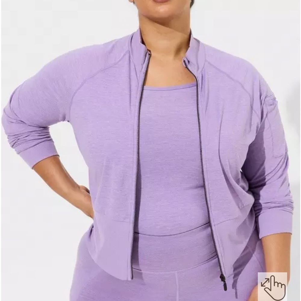 Torrid Active Super Soft Performance Jersey Zip J… - image 6